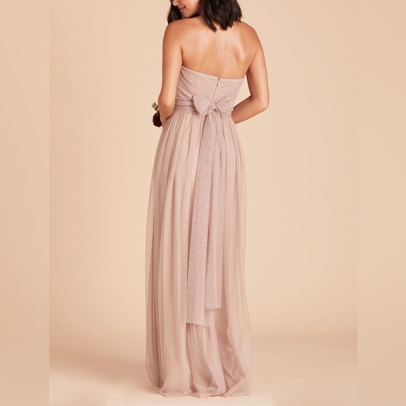 Birdy Grey Sandy Taupe Tulle Tan Strapless Christina Convertible Formal Dress - Picture 9 of 15